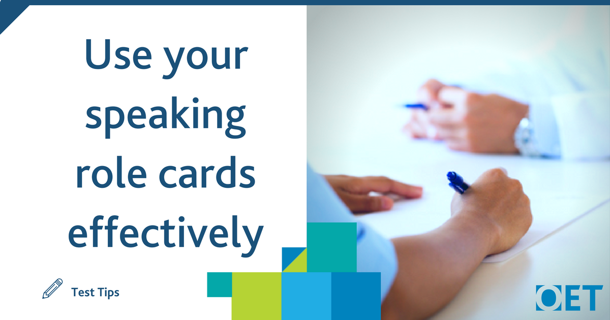 Make the most of your role card in the speaking test