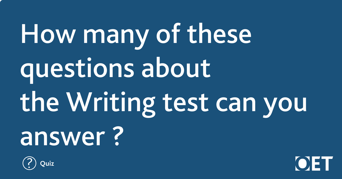 How much do you know about the Writing test?