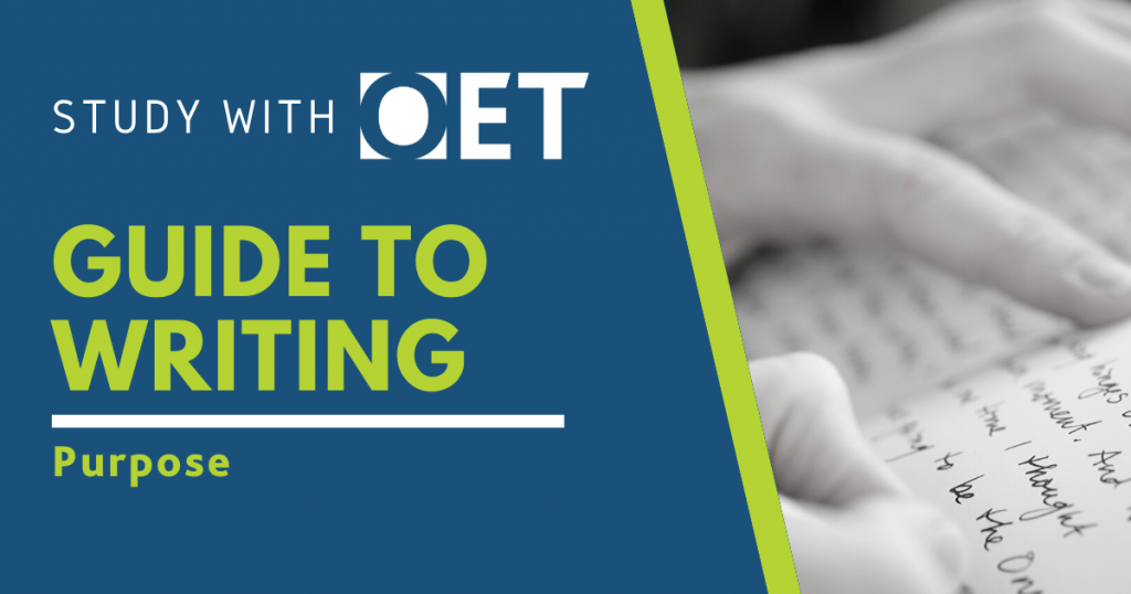 Guide to the OET Writing sub-test purpose