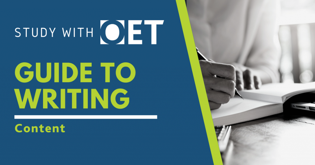Guide to OET writing sub-test content