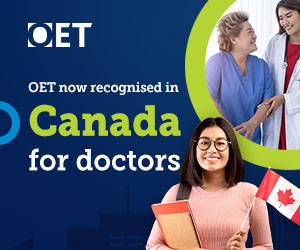 Specialist English language test OET now accepted in Canada.